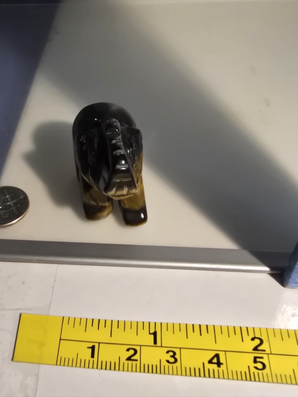Tigers Eye Crystal Elephant